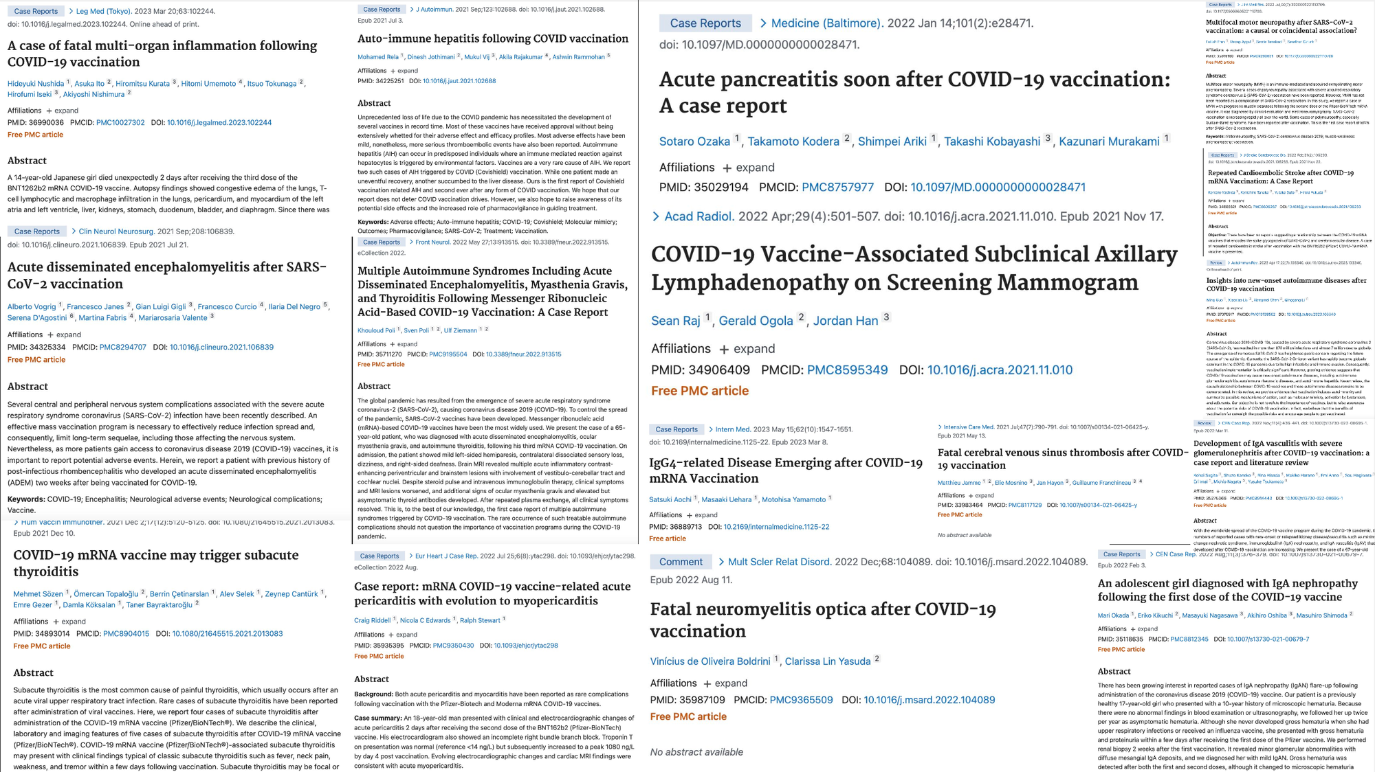 400+ Published Studies Describing Every Covid Vaccine Adverse Event You Weren't Warned About