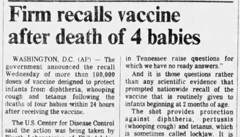 The Vaccine-SIDS Connection: Sudden Death Can Occur At Any Age