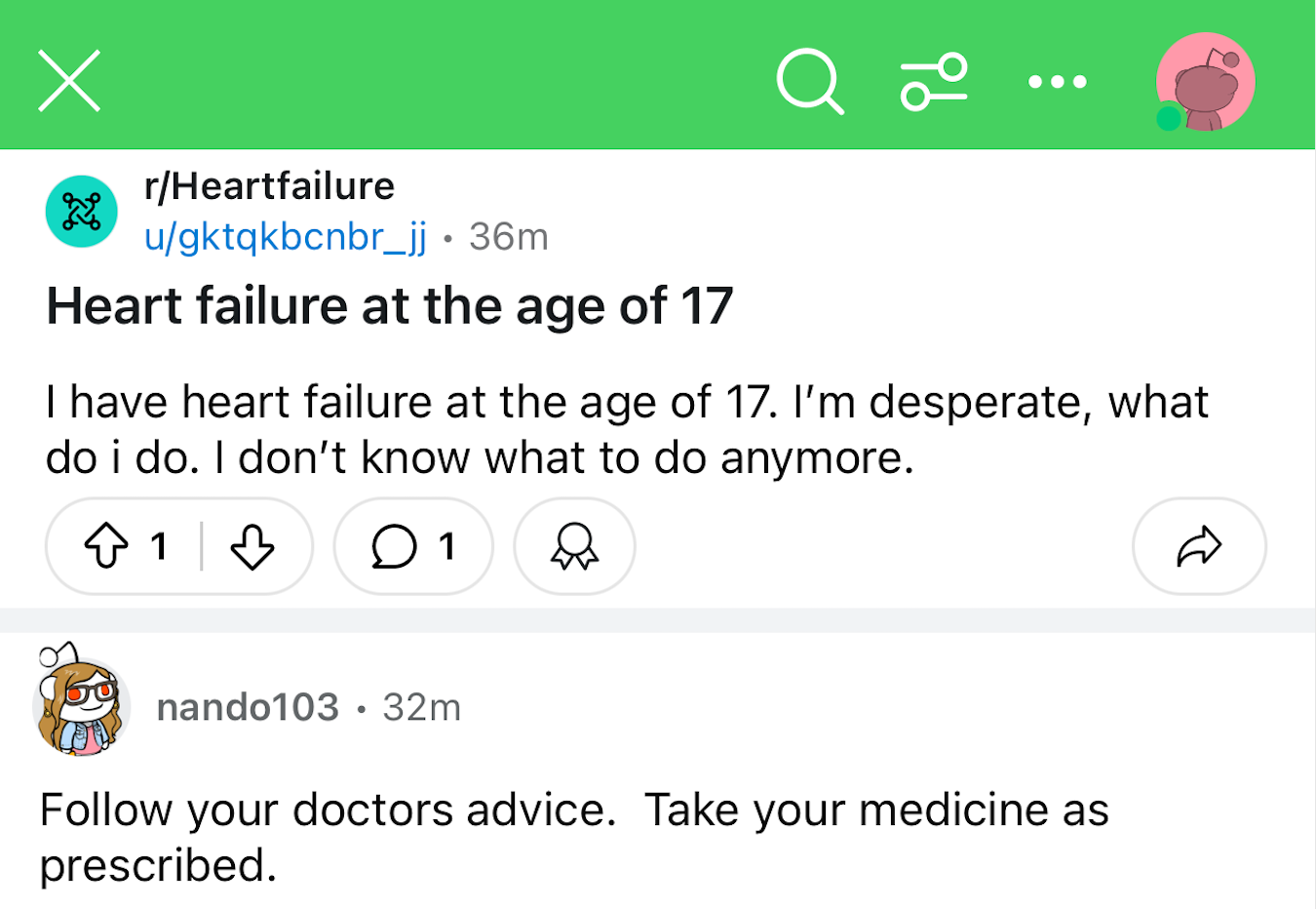 Previously Healthy And "Desperate" For Help