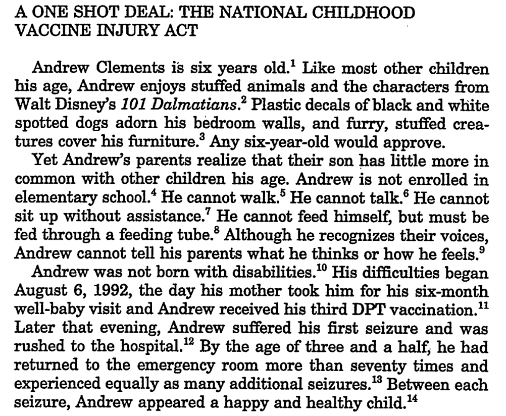 National Childhood Vaccine Injury Act