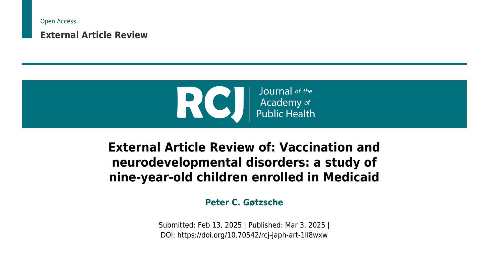 Results Suggest The Vaccination Schedule May Be Contributing To Multiple Forms Of NDD (2025)
