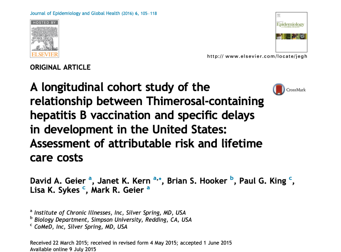 1 Million Excess Developmental Delays From A Decade Of Thimerosal Vaccines Will Cost The US Over $1 Trillion